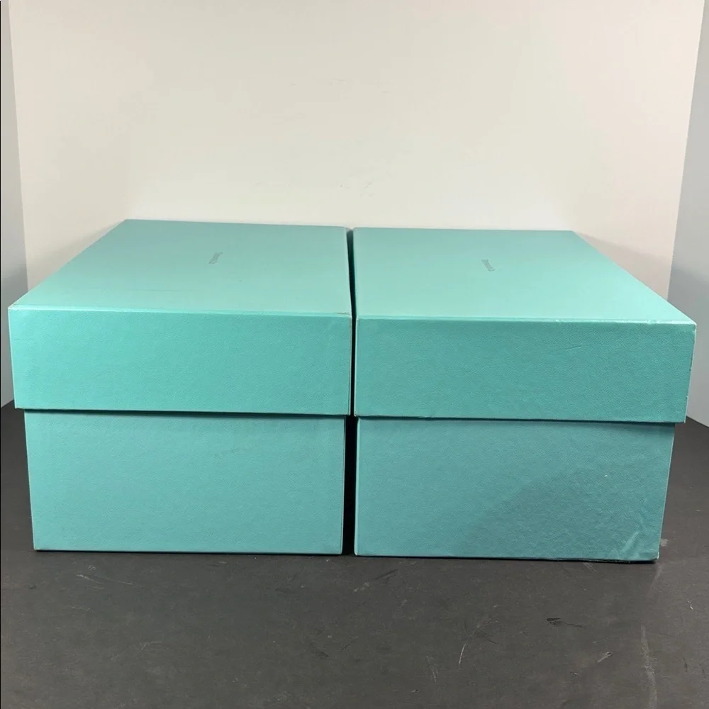 Tiffany & Co. Large Blue Storage Box Set (2) with Lids